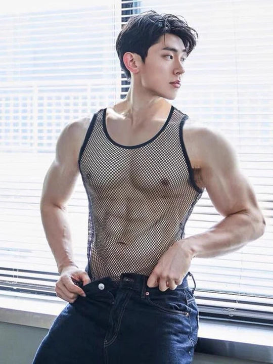 Men's Mesh Bodysuit - LTY035 - YDressup
