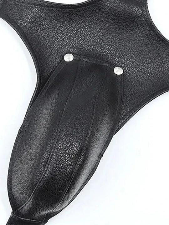Exposed V-Strap Bodysuit with Large Bulge Pouch - KB020 - YDressup