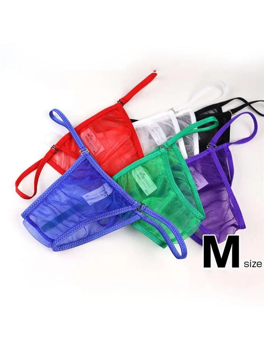 Men's Mesh Breathable Silky Highly Elastic Thongs - DZK050 - YDressup