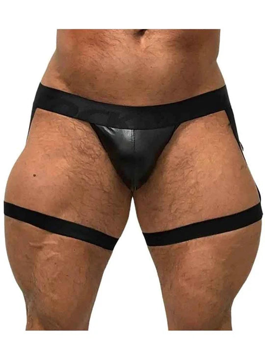 Jockmail Hollow Out Four Corner Nylon Thongs - HDZ010 - YDressup