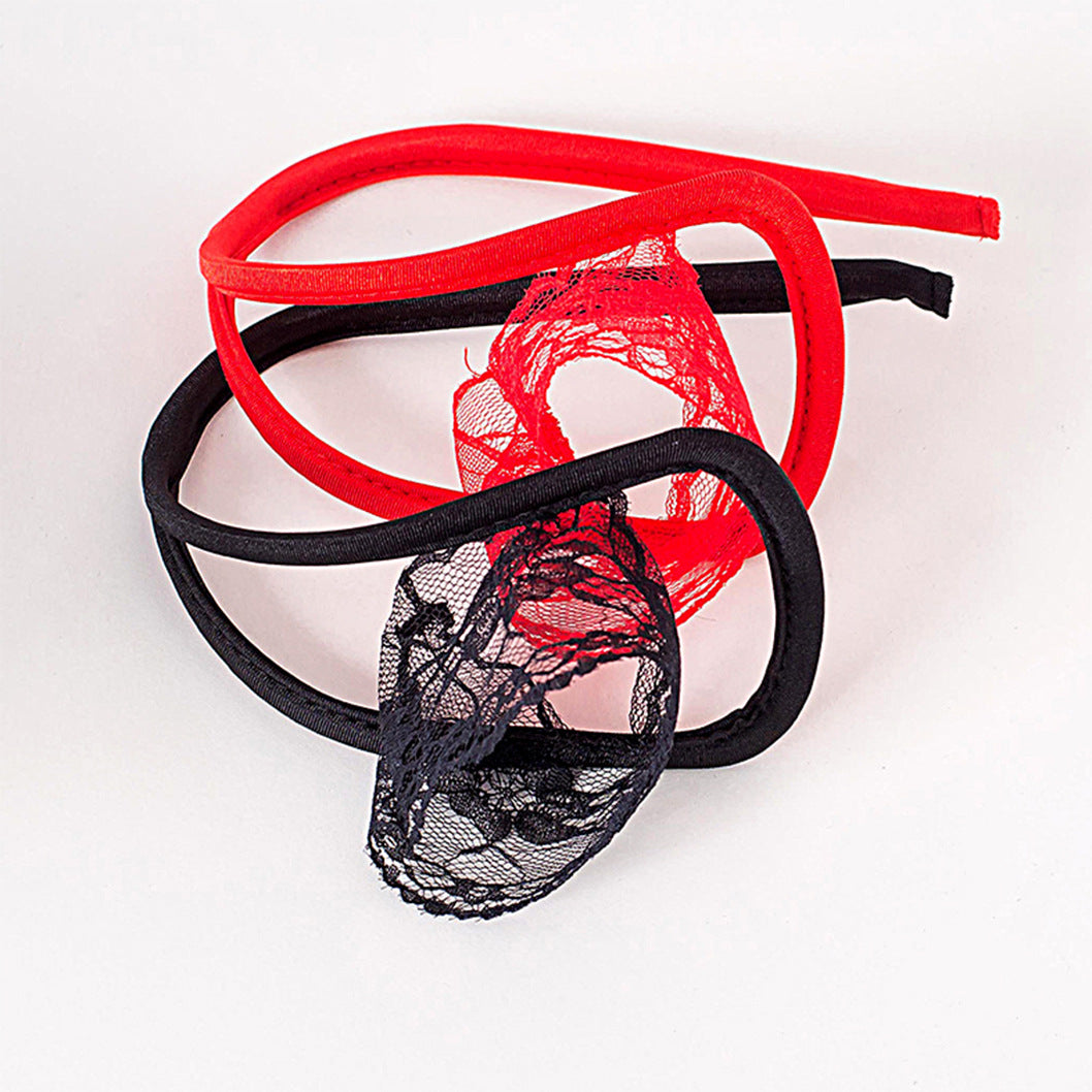 men's lace see-through c-string - CS020 - YDressup