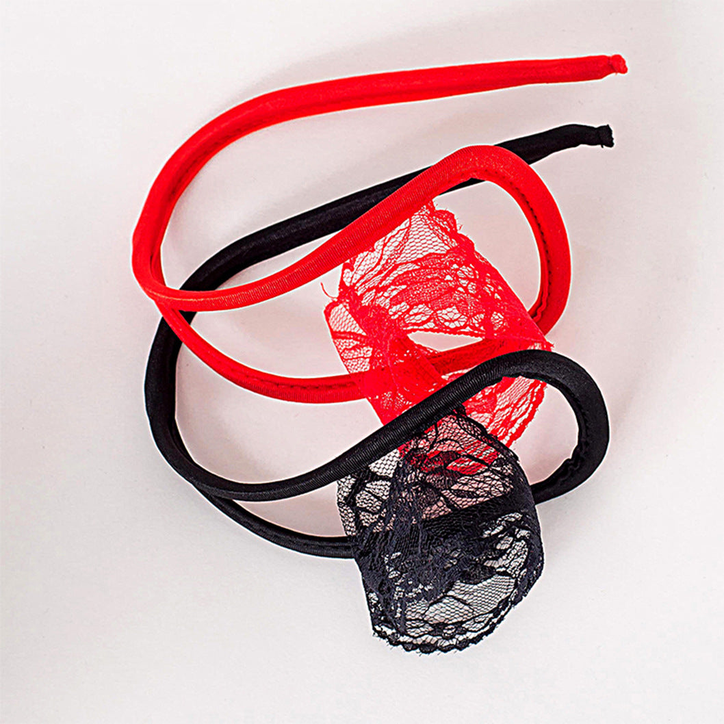men's lace see-through c-string - CS020 - YDressup