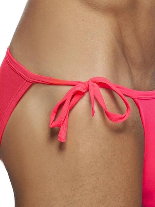 Men's Solid Colour Lace-up Sexy Swim Briefs - YK002 - YDressup