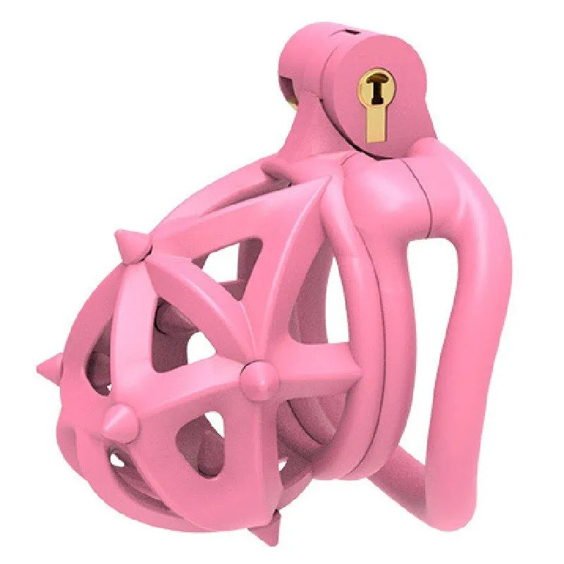 Pink Soft Spike Chastity Cage - YJS009