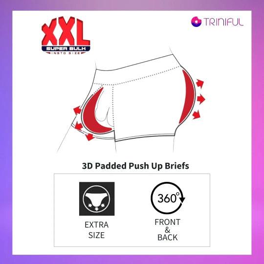 3D Padded Push Up Boxer Briefs - PJK028 - YDressup