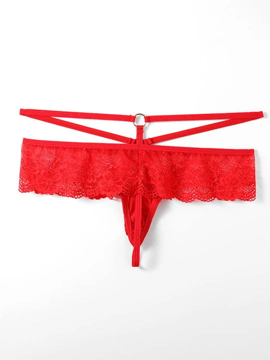 Men's Floral Lace Thong - Nylon & Spandex Stretch - GZK001 - YDressup
