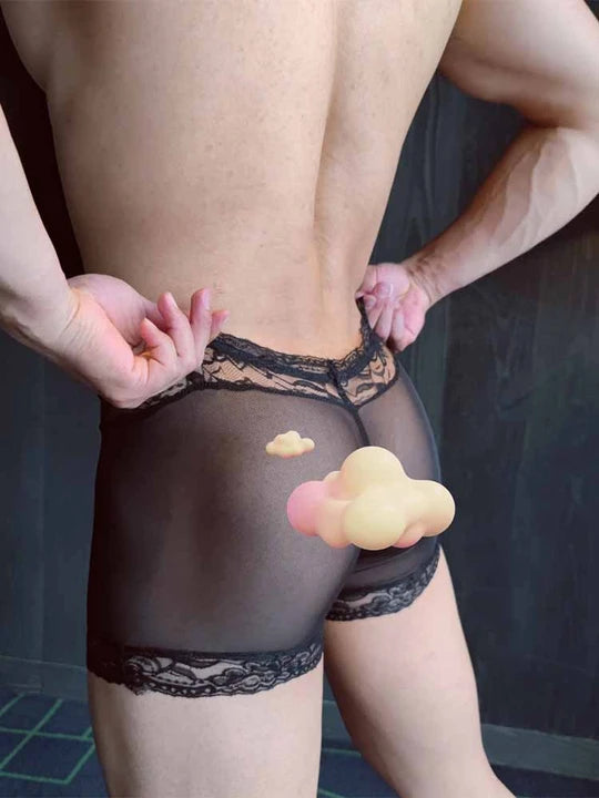 Sexy Lace Flat Boxer Briefs - PJK038 - YDressup