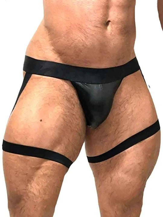 Jockmail Hollow Out Four Corner Nylon Thongs - HDZ010 - YDressup