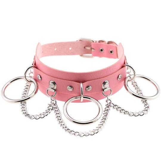 PU Leather Punk Chain Choker - KB040 - YDressup