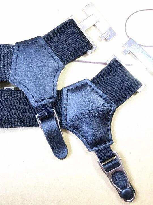 Unisex Stockings Thin Socks Business Double-clamp Garter - KB037 - YDressup