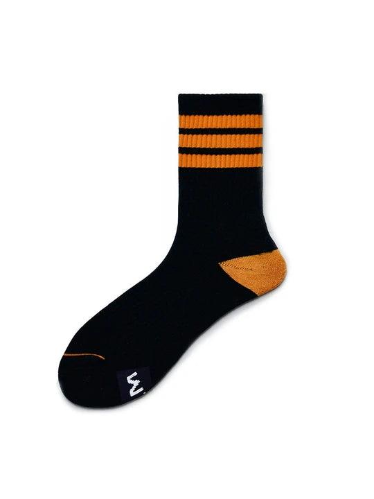 D.M Rainbow Striped Sports Cotton Socks - WZ002