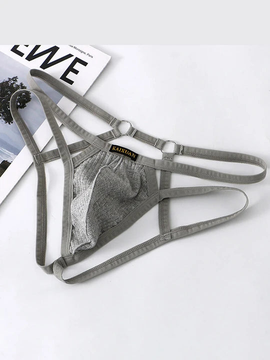 Men's Thin Strap Hollow Breathable Cotton Jockstrap - HDZ038 - YDressup