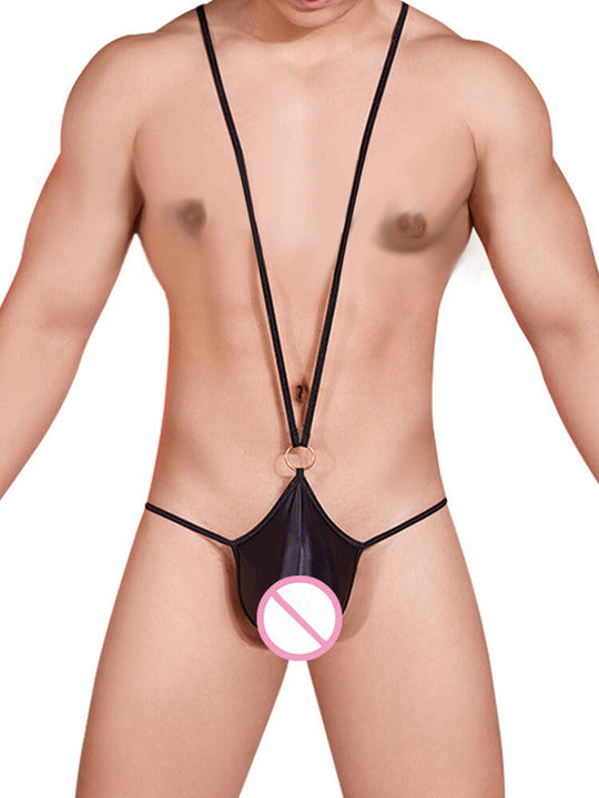 Men's Sexy Elastic Suspender U-Convex Bodysuit - LTY015