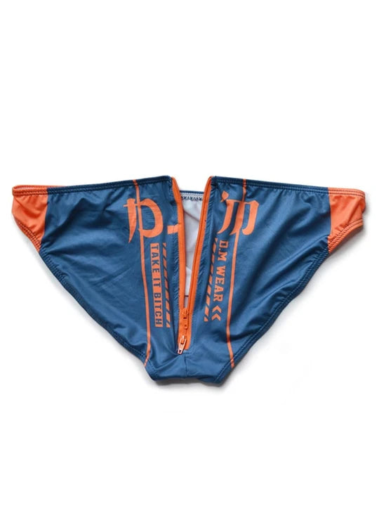 D.M Low Rise Sexy Zipper Briefs - SJK036
