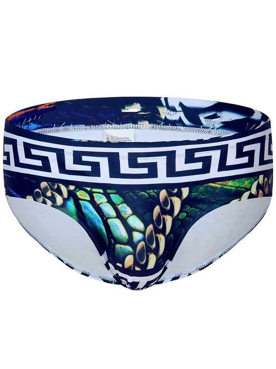 Low Waist Sexy Print Sports Triangle Swim Briefs - YK009 - YDressup