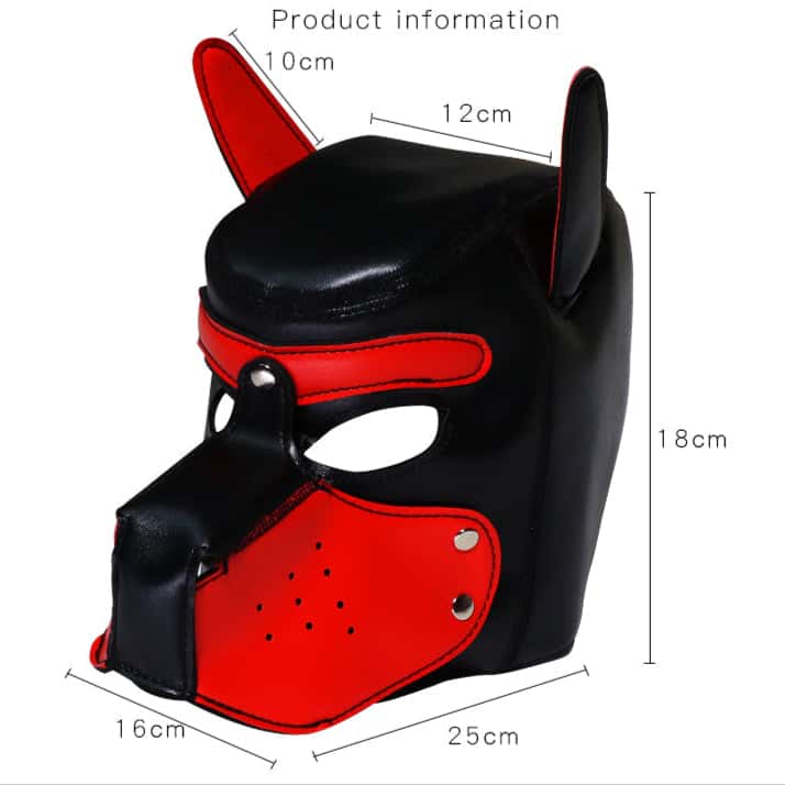 Sensual Dog Head Mask with Detachable Wearable Hood - KB061 - YDressup
