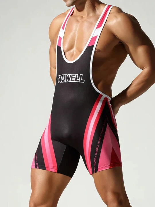 Tauwell Men's Fitness Wrestling Vest Bodysuit - LTY046 - YDressup