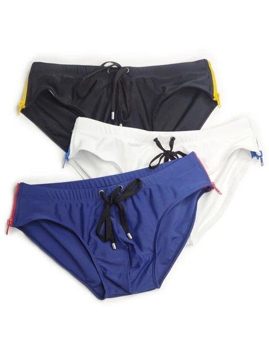 Men's Fashion Side Zip Swim Briefs - YK005 - YDressup