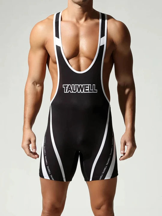 Tauwell Men's Fitness Wrestling Vest Bodysuit - LTY046 - YDressup