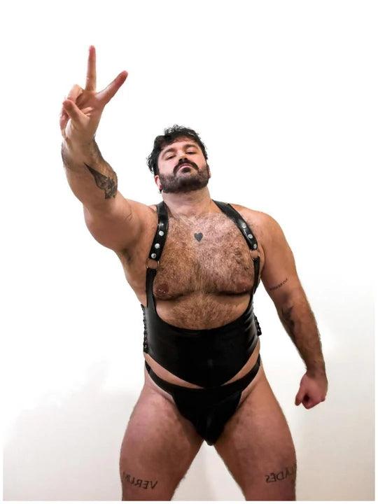 Leather Body Harness（without hat）- KB009