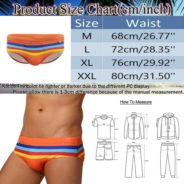 Men's Summer Fit Print Swim Briefs - YK020 - YDressup