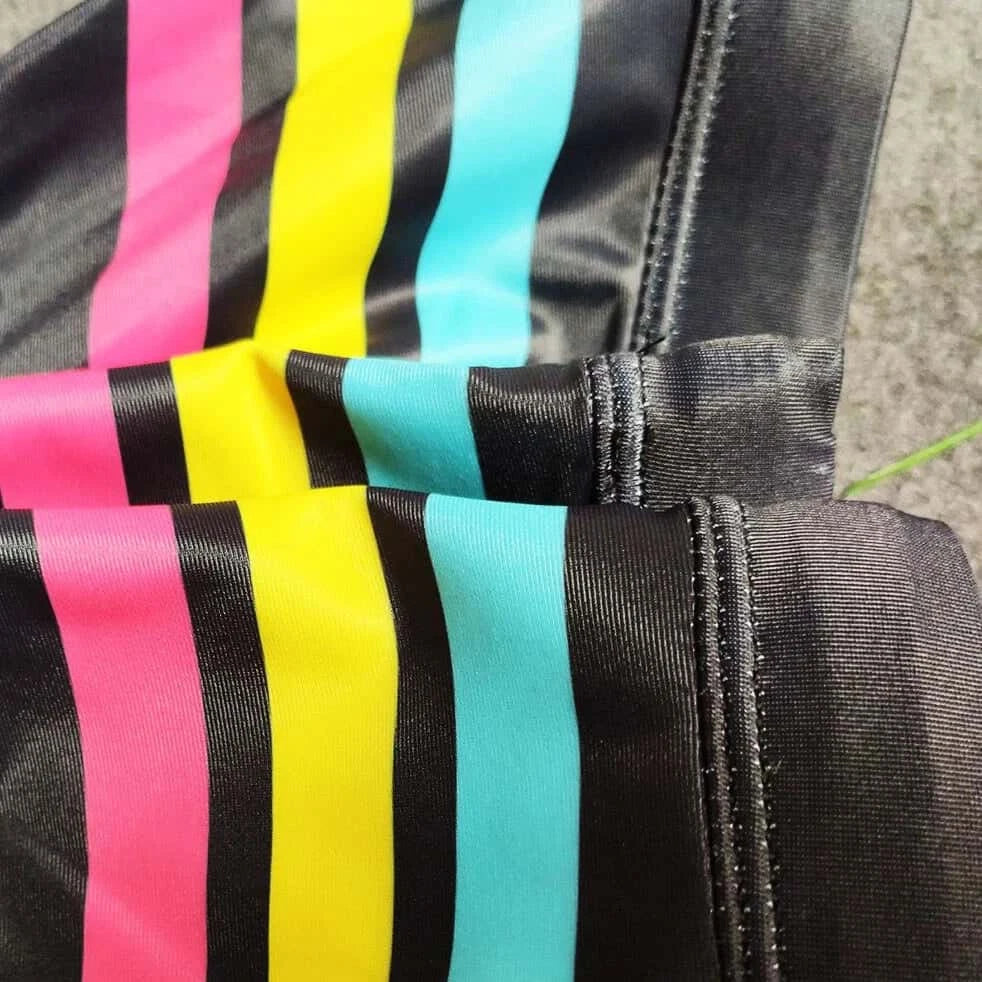 Vibrant Stripes Swim Briefs - YK042 - YDressup