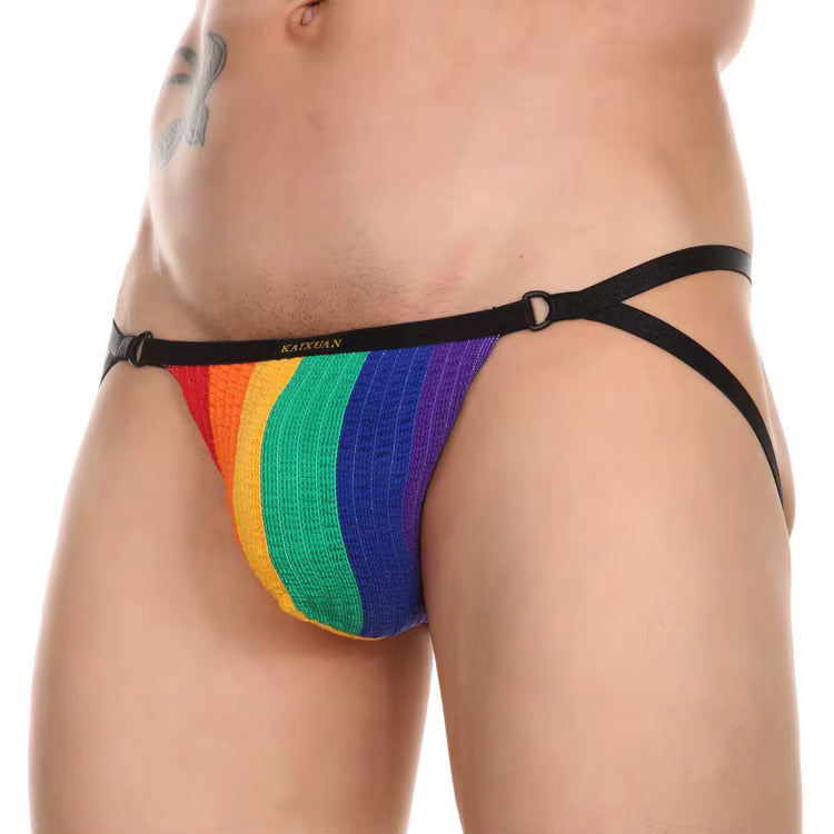 Men’s More Freedom Rainbow Pride Jockstrap - HDZ039 - YDressup