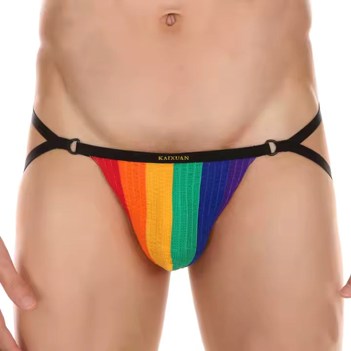 Men’s More Freedom Rainbow Pride Jockstrap - HDZ039 - YDressup