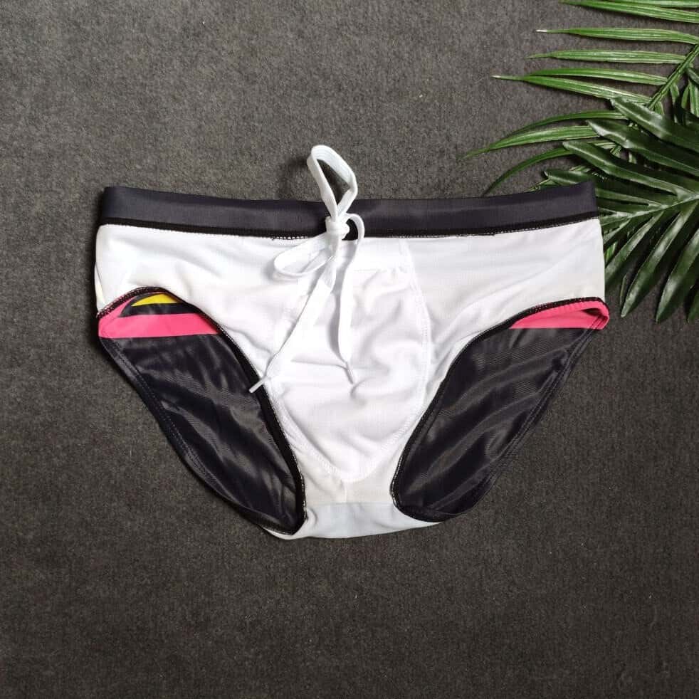 Vibrant Stripes Swim Briefs - YK042 - YDressup