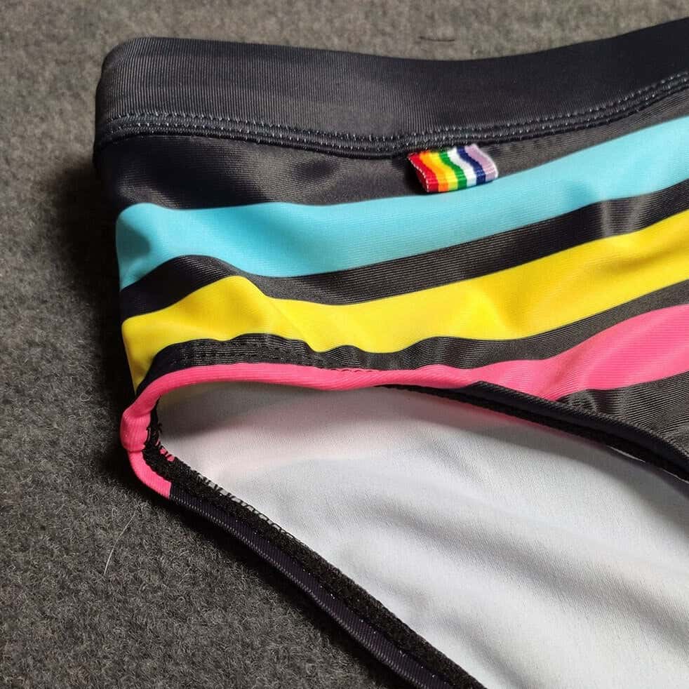 Vibrant Stripes Swim Briefs - YK042 - YDressup