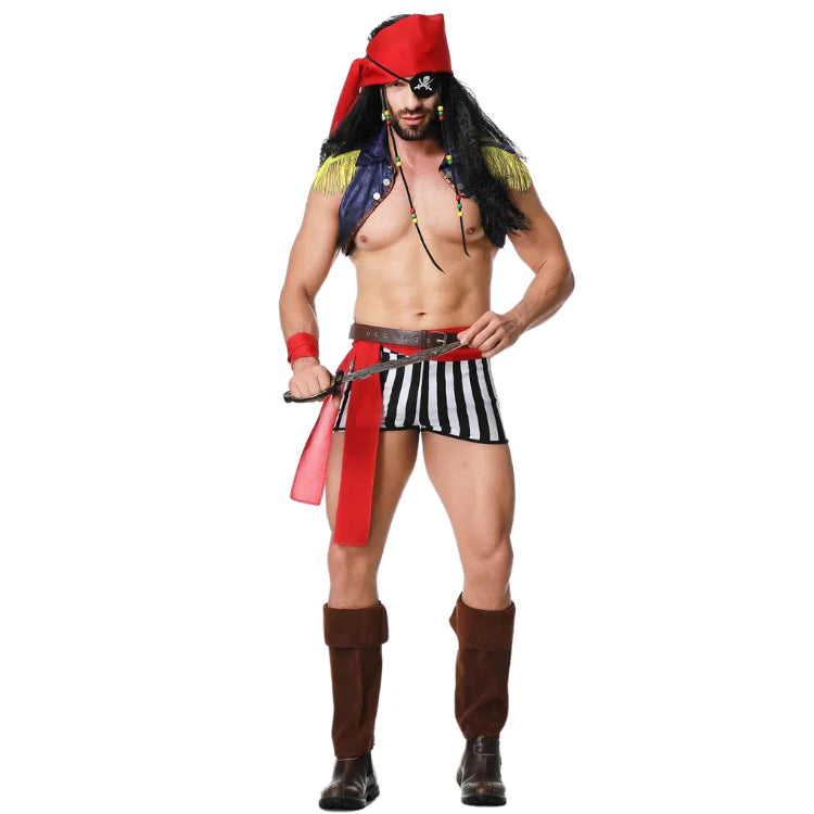 Naughty Nautical Gay Pirate Costume Set - ZF043 - YDressup