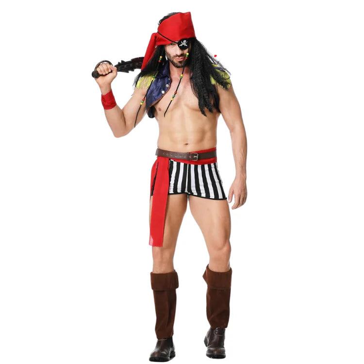 Naughty Nautical Gay Pirate Costume Set - ZF043 - YDressup