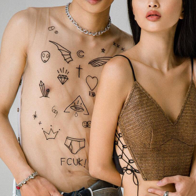 Transparent Cartoon Men's Vest - WS018 - YDressup