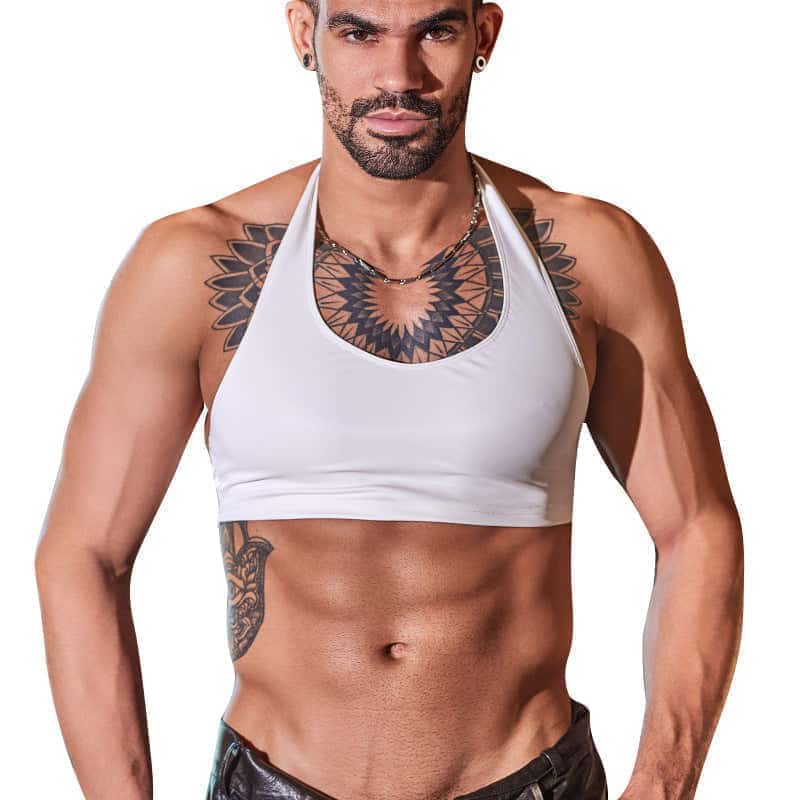 Men's Halter Neck Short Top Nightclub Sexy Lingerie - CT022 - YDressup