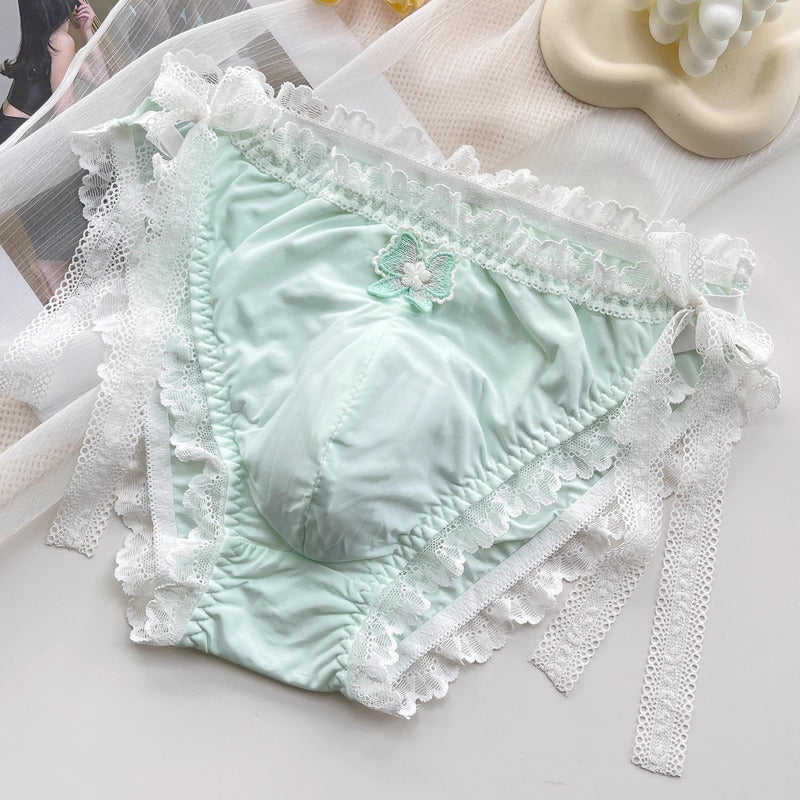 Luxury Lace Embroidered Briefs for Femboy - FU019