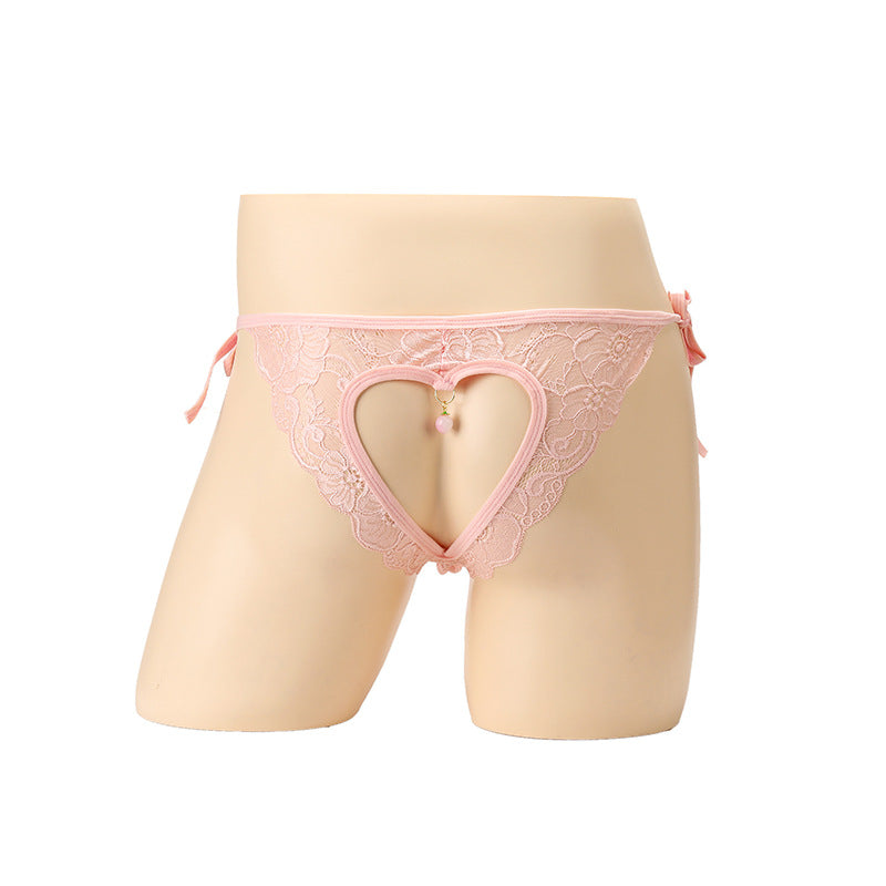 Sexy Heart-Cut Lace Jewel Brief - SJK059