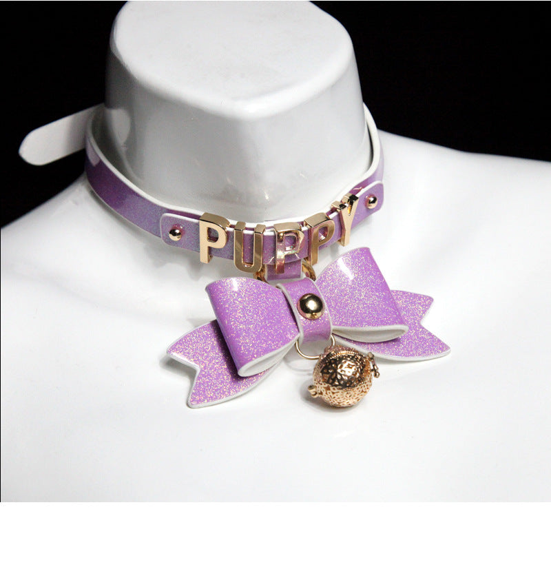Glowing Bell Choker Collar Puppy Play Adult Sex Toy for Punishment - PJ031