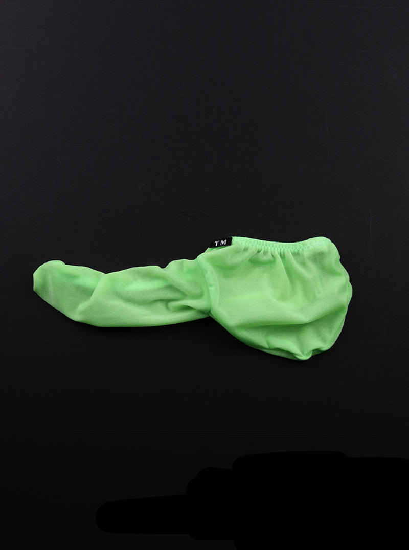 Men's U-Shaped Pouch Underwear Stretchy Ice Silk Cock Sock Erotic Lingerie - JJT022 - YDressup