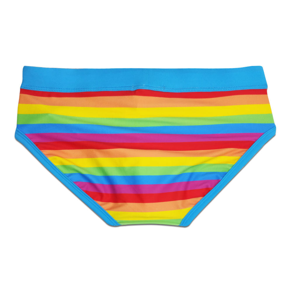 Retro Rainbow Swim Briefs - YK043 - YDressup