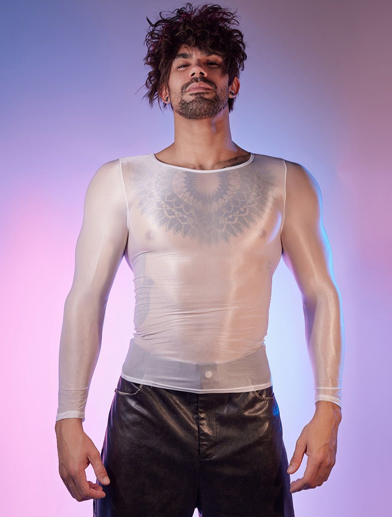 Men's High Stretch Lightweight Tight T-Shirt - WS020 - YDressup