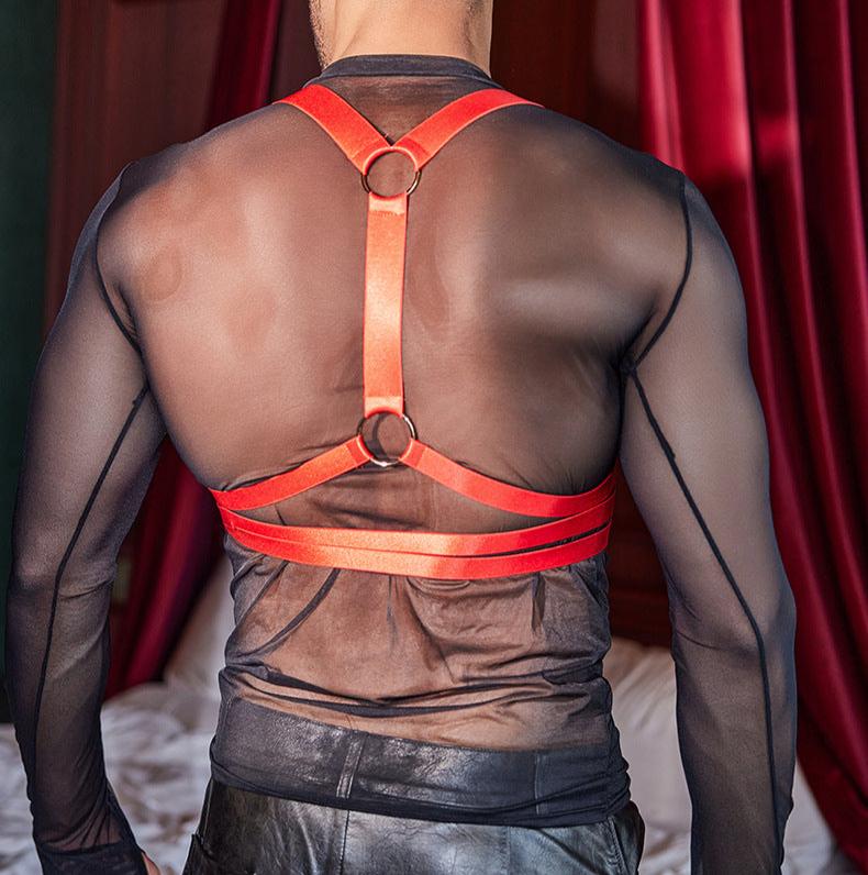 Men's Leather Harness Strap - KB047 - YDressup