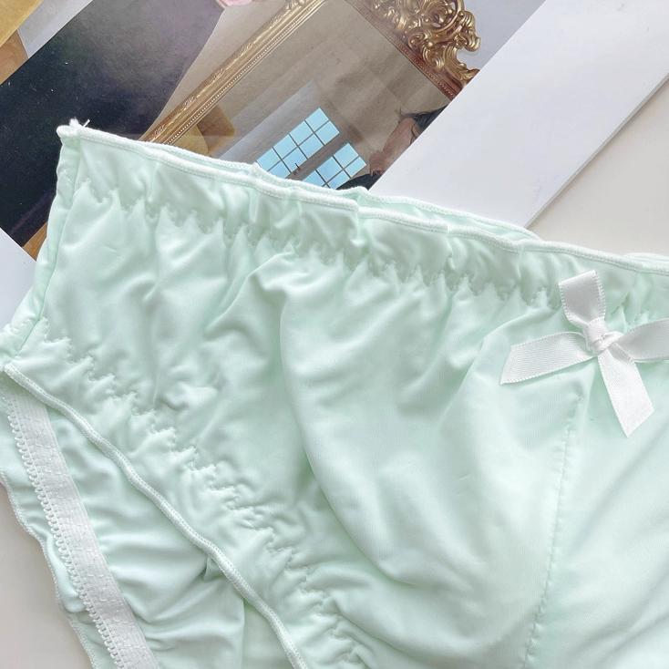 Sexy Femboy Ice-Silk Briefs with Sweet Bow - FU003