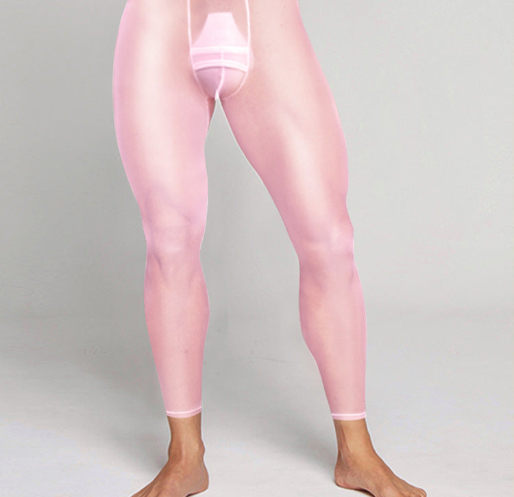 Full Sheer Men's Warm Ultra-Thin Leggings - PJK039 - YDressup
