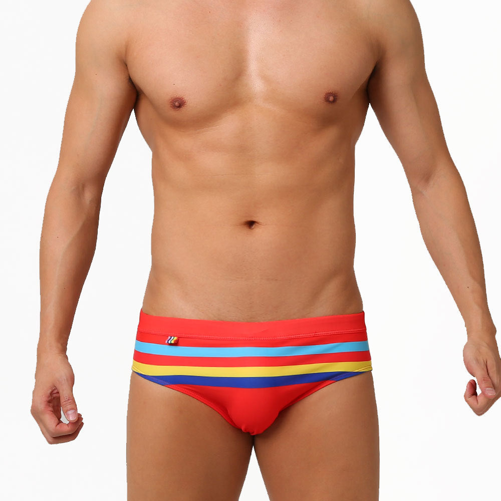 Men's Summer Fit Print Swim Briefs - YK020 - YDressup