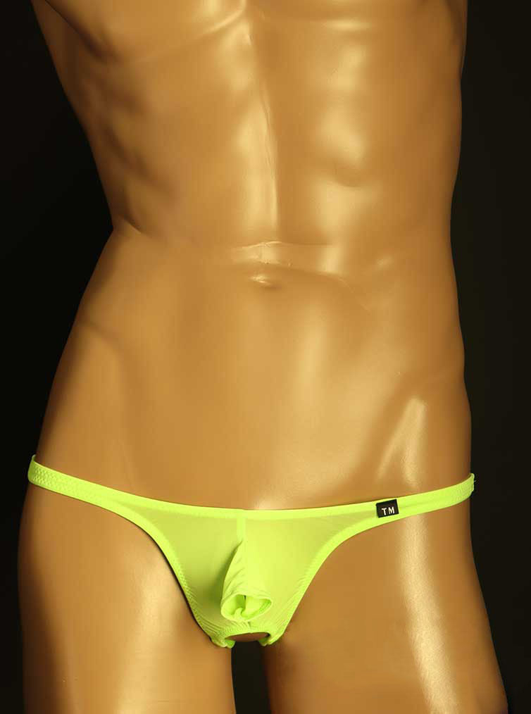 Double Strap Men's Open Pouch Thong - Playful Nylon Lingerie - DZK022 - YDressup