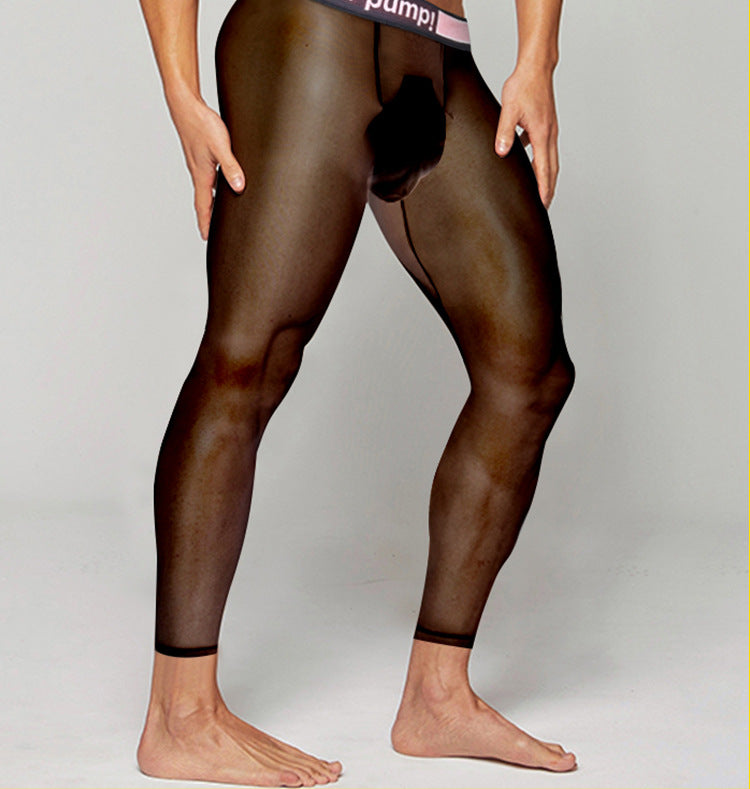 Full Sheer Men's Warm Ultra-Thin Leggings - PJK039 - YDressup