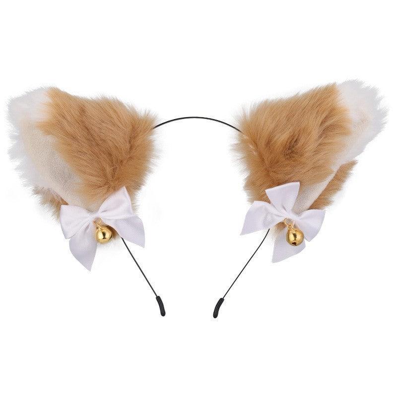 Cute Plush Jingle Bell Fox Ear Headband -PJ002 - YDressup