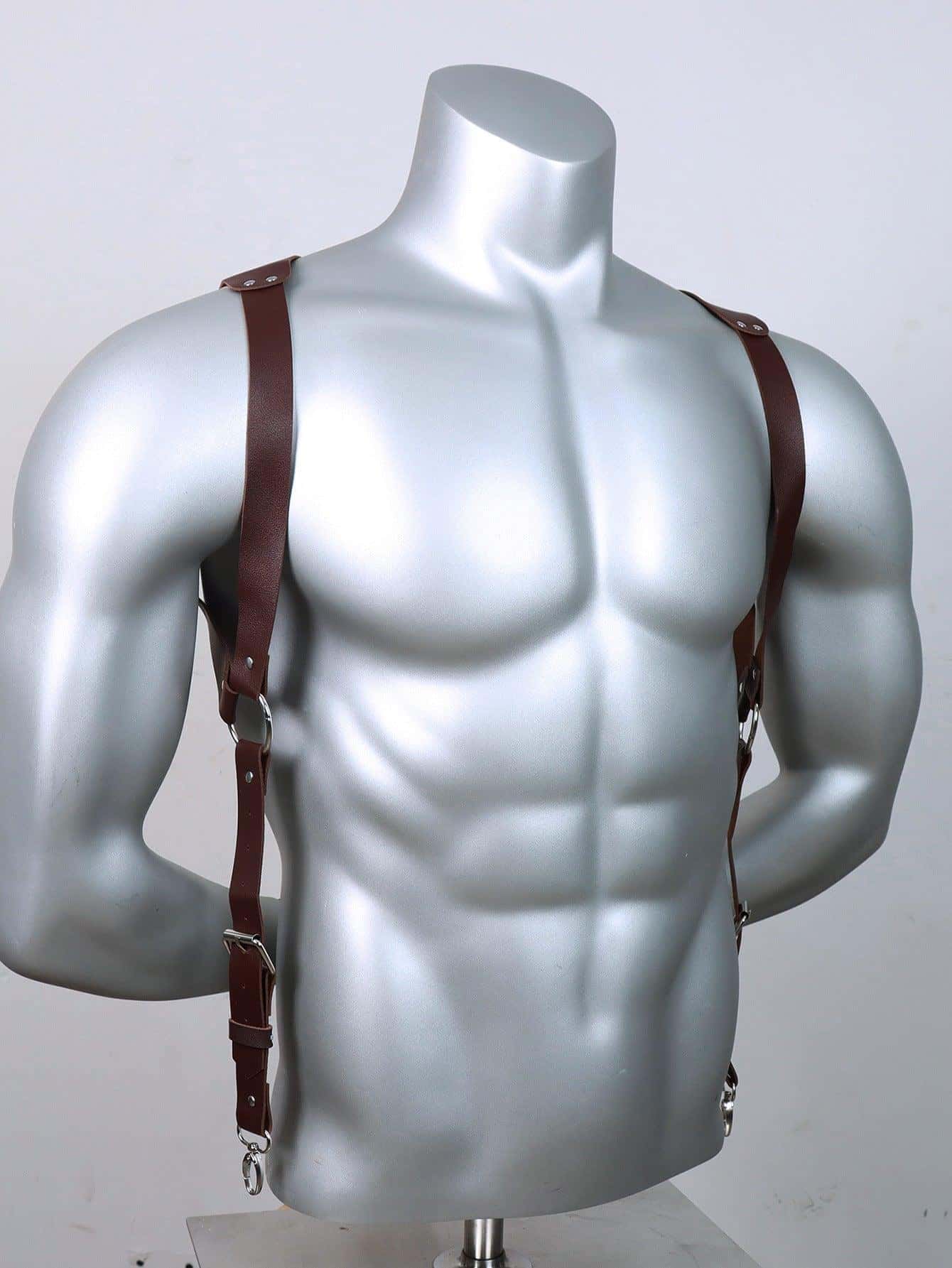 Men's Leather Restraint Harness Strap - KB003 - YDressup