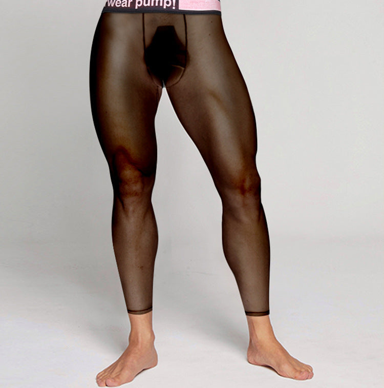 Full Sheer Men's Warm Ultra-Thin Leggings - PJK039 - YDressup