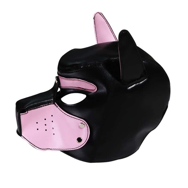 Sensual Dog Head Mask with Detachable Wearable Hood - KB061